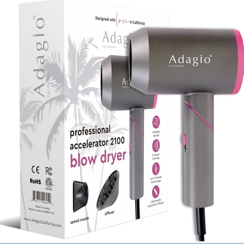 New Adagio Professional Accelerator 2100 Blow Dryer